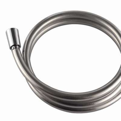 Swirl Shower Hose Flexible Chrome & Black PVC hose11mm x 1.5m